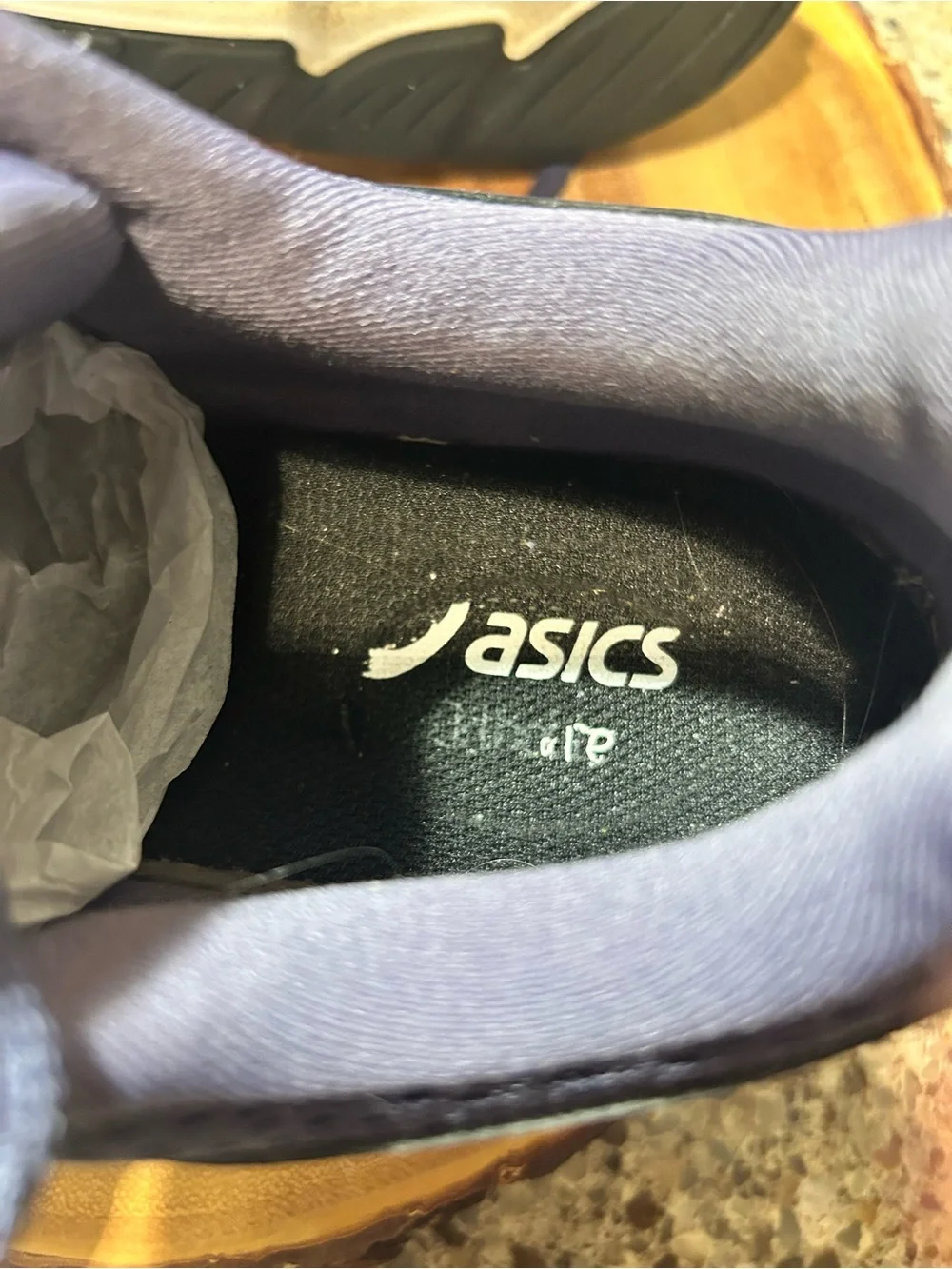 ASICS Women's Dark purple Athletic Shoes with Pink Trim